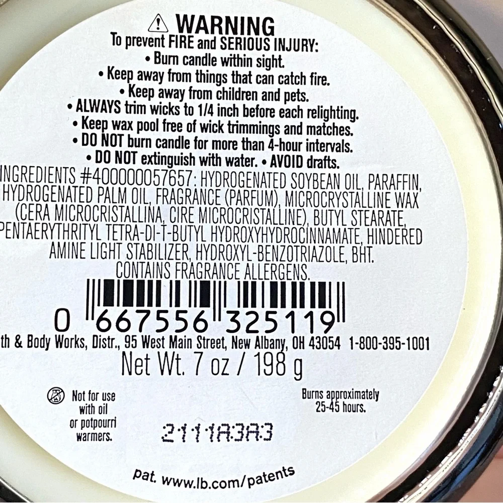 Bath & Body Works Butterfly single wick candle with lid